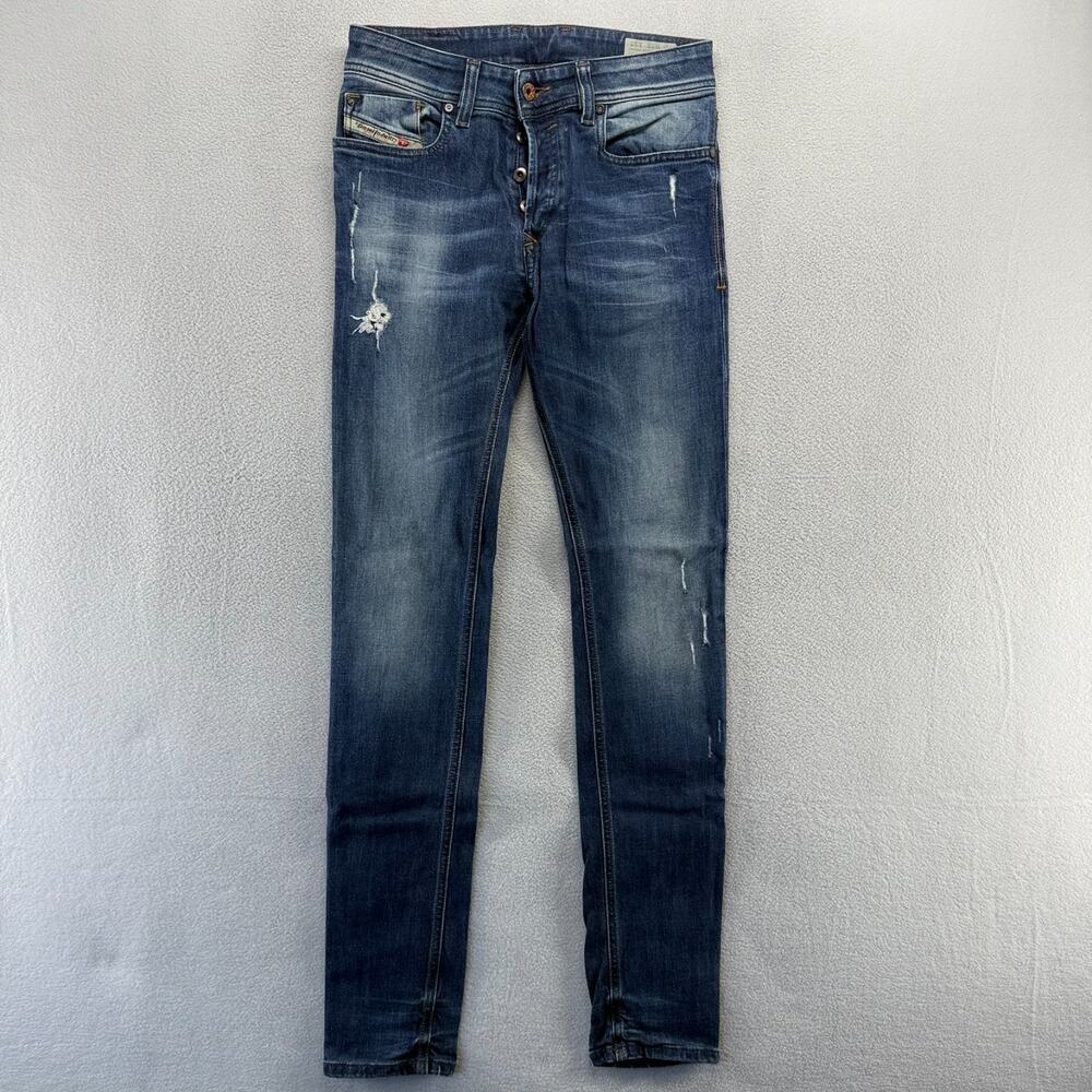 Slim Fit Distressed Men’s Jeans - Blue